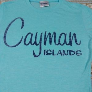 CAYMAN ISLANDS GRAPHIC TEE  AQUA